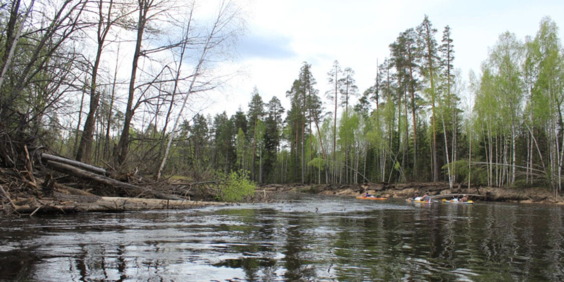 Фото реки в Нижегородской области - весенний разлив
